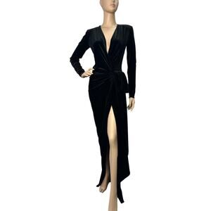 Alexandre Vauthier Velvet Wrap Dress Size 36